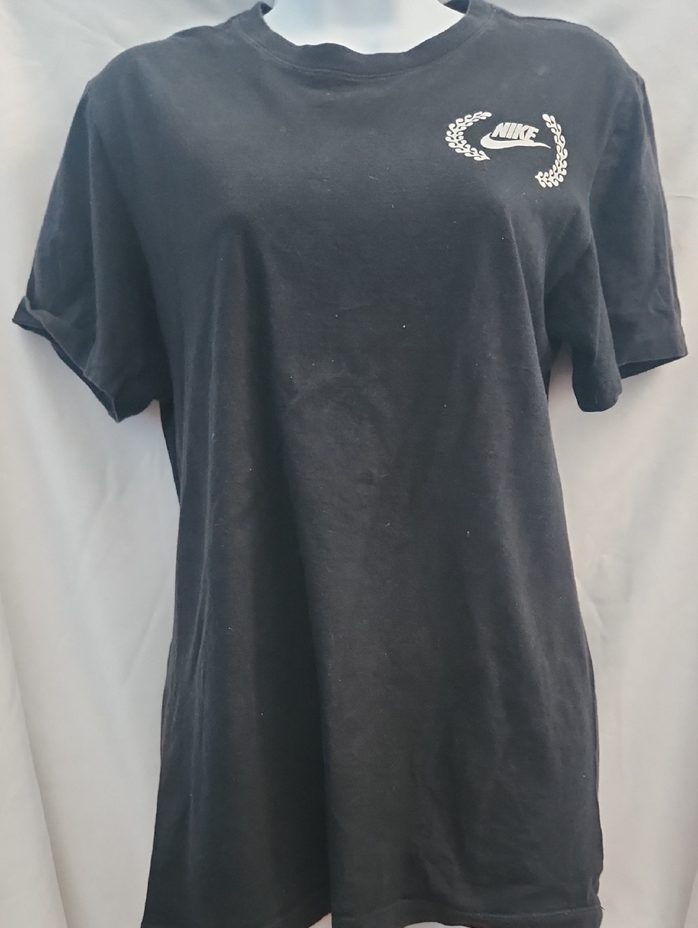 Men's Nike Black T-Shirt with White Laurel Logo